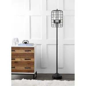 JONATHAN Y Odette Farmhouse Industrial Metal Floor Lamp; for Living Room,Bedroom, Kitchen, Office