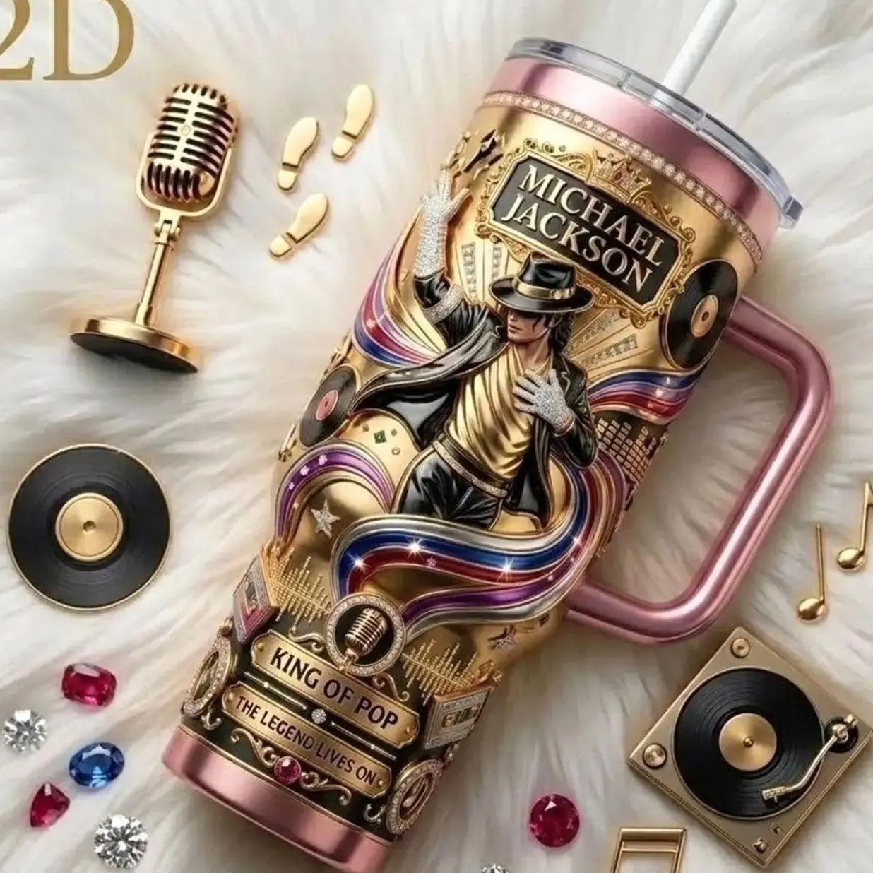 King of Pop Cup Michael Jackson Tumbler, MJ Tumbler
