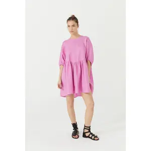 Alcala Linen Dress - Petunia Pink