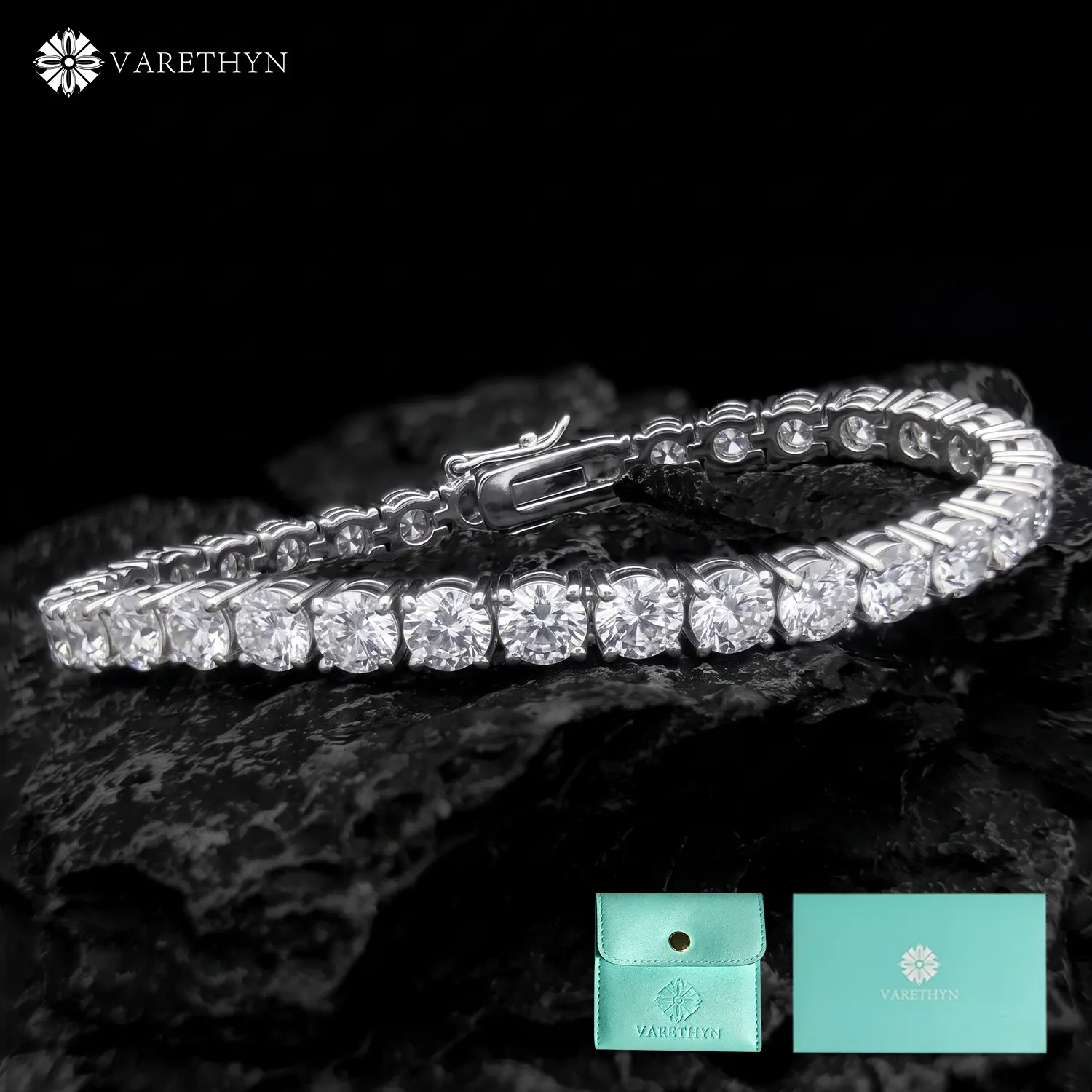 Diamond-Studded Crystal Bracelet - Fashion Wrist Jewelry with 3mm,4mm,5mm Options for Couples & Friends, Bracelets