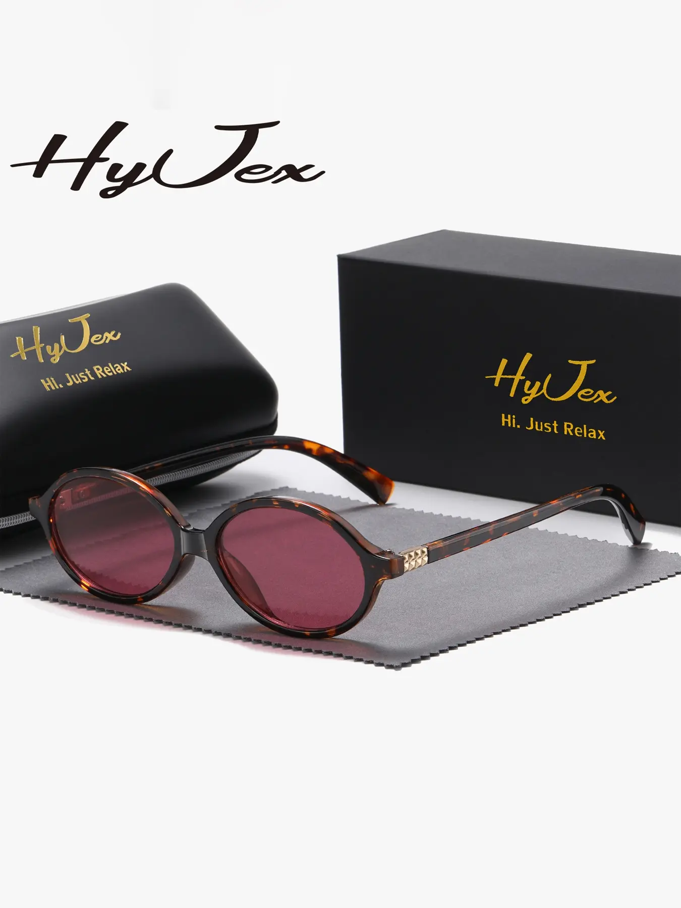 HyJex 1 Piece Unisex Retro Luxury Full Frame Sunglasses Mysterious And Elegant Oval Frame Sunglasses UV400