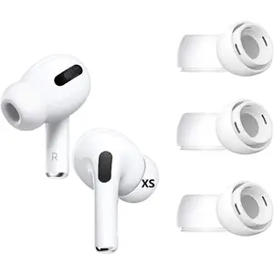XS Size Ear Tips Earbuds Covers Ear Caps Eartips Earpads Compatible with  AirPods Pro 2 and AirPod Pro 1,  Tips, Fit in Case, 3 Pairs White XS
