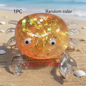 [Cute Crab Squeeze Toy] Cute Little Crab: Who Can Resist This Adorable Little Crab Squeeze Toy? with Its Chubby, Cute Appearance, It's Both Visually Appealing and Pleasant to the Touch. Just a Squeeze, and All Your Worries Will Be Crushed Away. with Its S