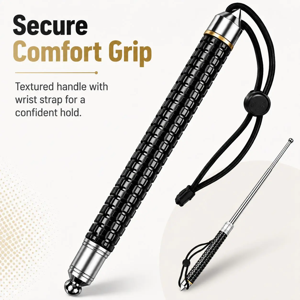Alpha Gear 37" Collapsible Aluminum Alloy Hiking Stick - Lightweight Trekking Pole with Anti-Slip Grip for Balance & Support, Father's Day Gift Option, Unisex Names, Multifunctional Trekking Poles