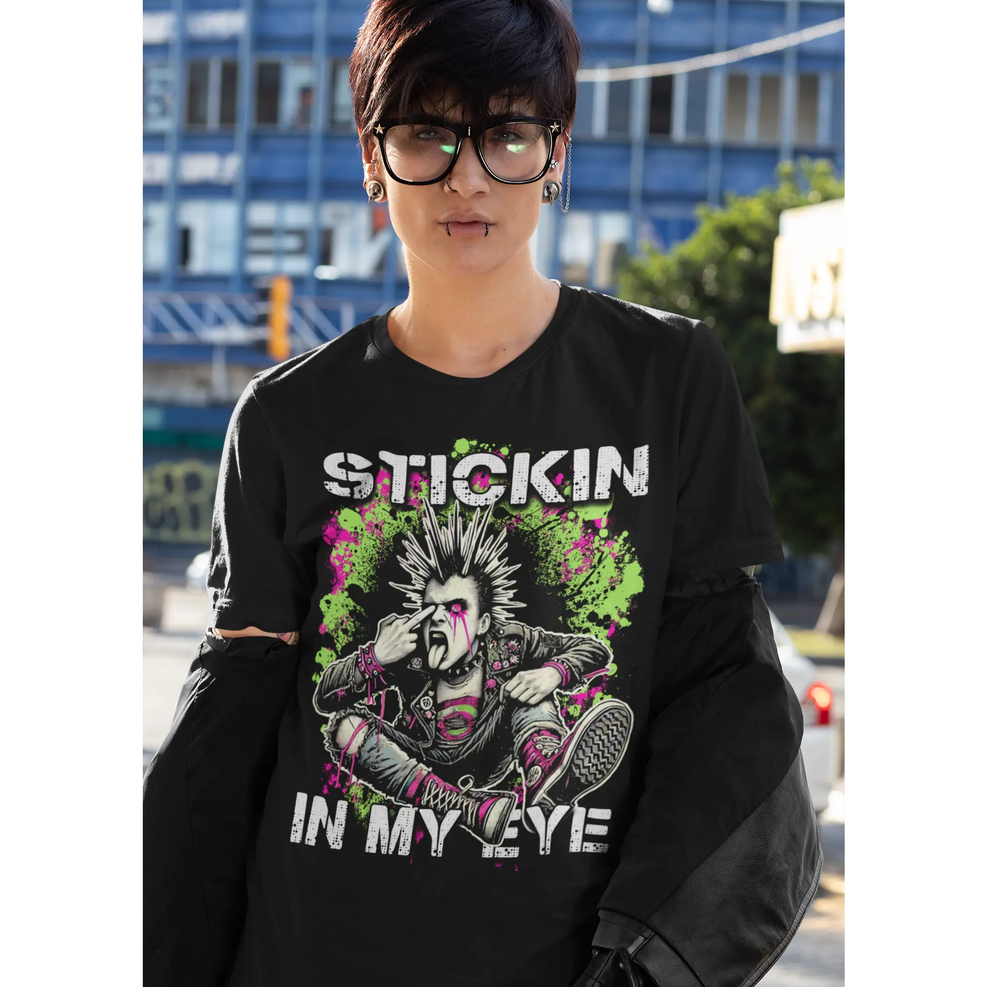 Rejected Youth Co. – Stickin’ In My Eye Graphic Tee | NOFX-Inspired Punk Streetwear 90s Graphic Streetwear T-shirt shirts  men unisex tee