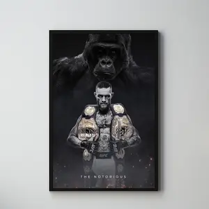 Conor McGregor Gorilla Poster – Alpha Mindset Wall Art, Champion Canvas Decor for Men