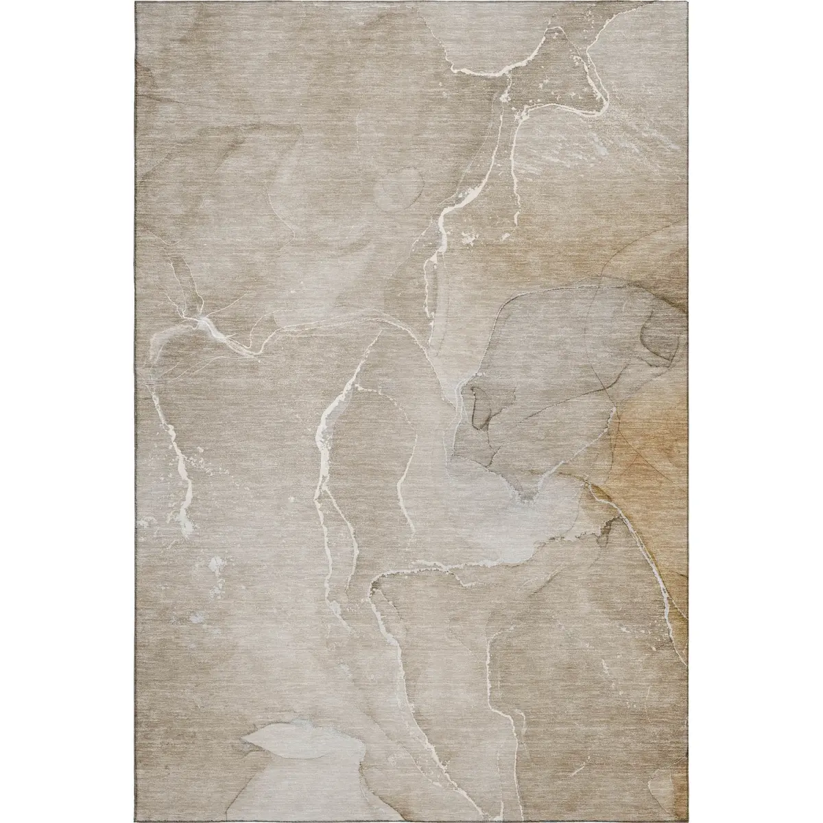 360 stand 9x12 ft. Beige & Ivory Modern Abstract Transitional Durable Area Rug, Stain Resistant, Washable, Machine Made Rectangle, UV Protection, Durable Area Rugs, Modern Abstract Rug