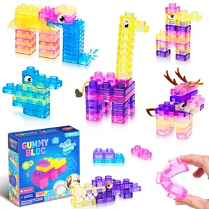 40 Pack Montessori Sensory Building Blocks for Toddlers, Soft Squishy Stacking Toy Set, Tactile Sensory Play Toy for Kids,Safe, Squeezable & Stretchable Fun,Multicolor Puzzle Blocks for Creative Play