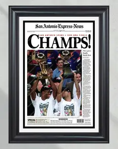 1999 San Antonio Spurs No Frame Newspaper Cover Print David Robinson and Tim Duncan