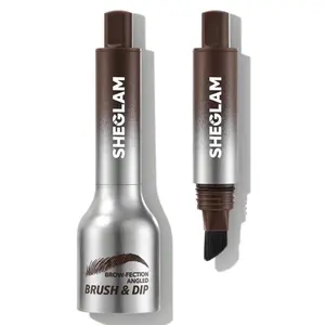 Sheglam Brow-Fiction Angled Brush & Dip: Vegan Eyebrow Product Makeup Cosmetic