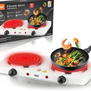 Double Hot plate,Countertop Double Electric Stove,Multifunctional and Portable,2000W High Power,Fast and Uniform Heating,Easy to Clean,Ideal for Home,Kitchens or Travel