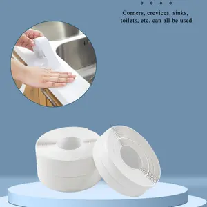 PVC Sealing Strip Roll, Waterproof Adhesive Tape for Kitchen Bathroom Sink Edges, Cuttable Anti-Mold Wall Sticker, Dustproof Gap Sealant