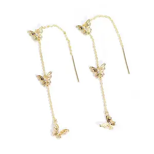 Aglaia Baloo Women's 14 Carat Gold Over Brass Dangly Earrings