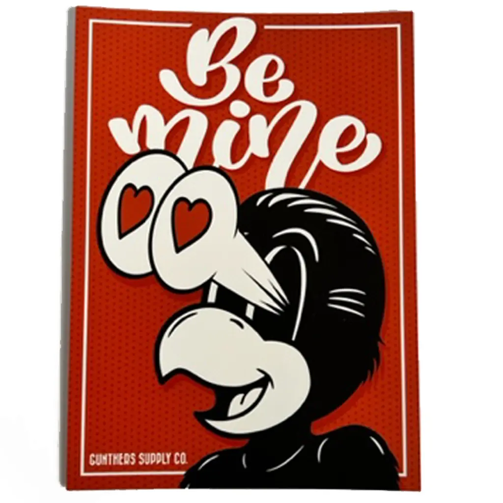 Gunthers Co 5x7 Vertical Whimsical Valentine's "Be Mine" Sentimental Quote Printed Office Stationery - Valentine Gifts, Vertical Cards, Loving Message Novelty Print Paper Greeting Cards for Lovers