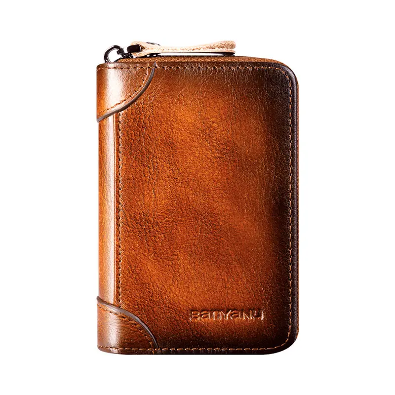 Minimalist Men's Leather Wallet, RFID Blocking Bifold Design with Multiple Card Slots, Comfortable Front Pocket Carry for Daily Use