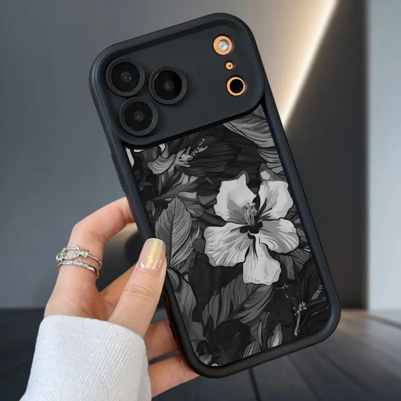 Floral Customized Silicone Smartphone Case - Shockproof, Scratch Resistant, Antiscratch, Snug Fit, TPU Lens Protection, Durable Soft Cover for iPhone 17 Air,16,16e,15,14,13,12,11 Pro Max Plus,X,XS - Christmas Gift Accessory