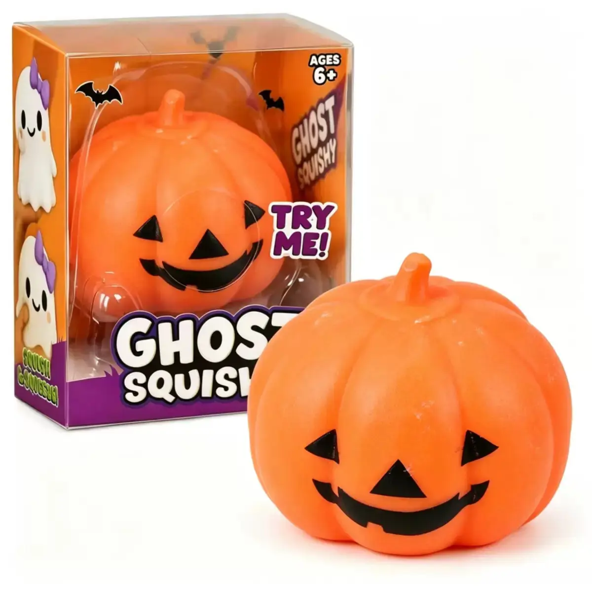 Halloween Cute Ghost Pumpkin Squishy, StressRelief Toy, Rebound Plush, Perfect Party Gift,Fun and Comfortable Design