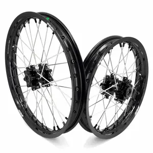 KKE 19/16" Wheels for Talaria Sting MX5 - 6082-T6 Aluminum Hub, 7050-T6 Aluminum Rim, 304 Stainless Steel Spokes - Red & Black