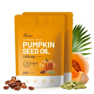 VivoNu Natural pumpkin seed oil and saw palmetto softgel 1000mg high content plant esters 300 capsules mothersdaygift