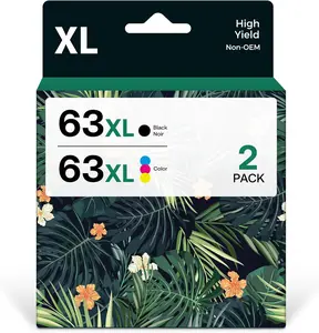 HP 63XL Ink Cartridge Replacement for Office Jet 3830 4650 4655 5255 5258 5200 Envy 4510 4520 Desk Jet 1110 3630 (Black, Tri-Color, 2-Pack)