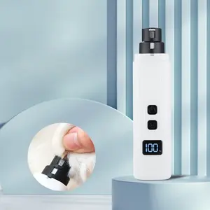 Electric Pet Nail Grinder for Anxious Dogs & Cats, LED Guided Professional Clipper for Home Grooming, Stress-Free Nail Care Solution for Pets