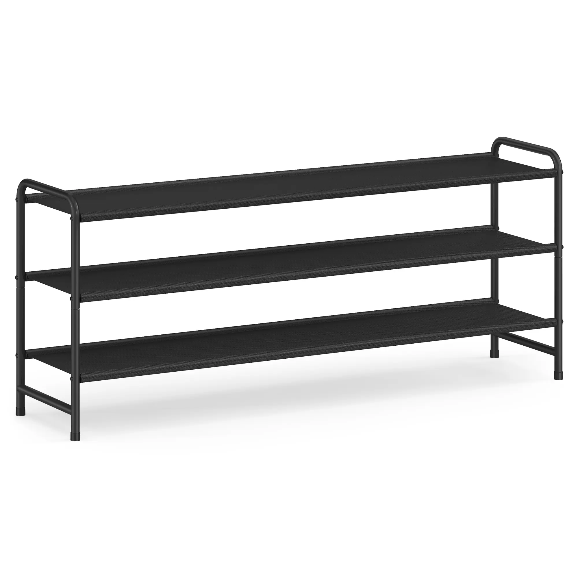 SONGMICS Long Shoe Rack Organizer for Closet, Free Standing Shoe Storage Shelf, Holds 16-20 Pairs, for Entryway, Bedroom, Easy to Assemble