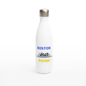 Boston Marathon White 17oz Stainless Steel Water Bottle