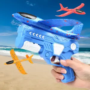Outdoor Fun Hand Foam Airplane Launcher Toy Set – Hand-Ejection Aircraft Model, Random Color, Kids Sports Toy, Unisex Holiday Gift