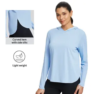 baleaf Women's UPF50+ Sun Protection Hoodie UV SPF Long Sleeve Clothing Rashguard Hiking Fishing Outdoor Lightweight Sport Exercise
