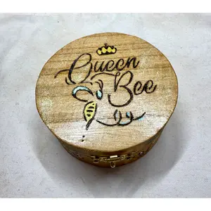 Wooden Trinket boxes Round
