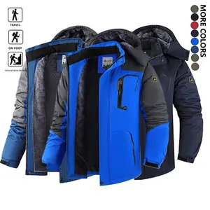 Men's Snow Skiing Jacket Warm Wool Outdoor Mountain Hoodie Winter Coat Windproof Belt Pocket Snow Clothing Multi Pocket Mountaineering Winter ClothingRAIMENTRY