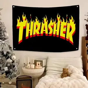 Thrasher Flags Flag - Ultra Soft Skin-Friendly Machine Washable Fade Resistant Banner | HD Print Lightweight Durable Outdoor Indoor Garden Flag