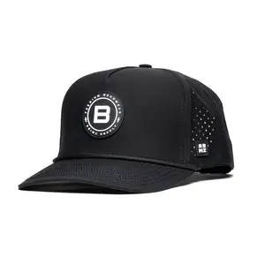 BRIMZ Outdoor Performance Hat - Breathable Sweat Resistant Fitness Hats - Best for Golf, Running, Workouts, Fishing, Exercise - Moisture-Wicking 5-Panel Baseball Cap Snapback (Brimz Logo)