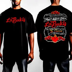 Los Bukis Marco Antonio Solís Heartbreak Lyrics Comfort Color Printed Tee Ring-Spun Cotton Soft-Washed T-Shirt Trendy Tops Perfect Gift