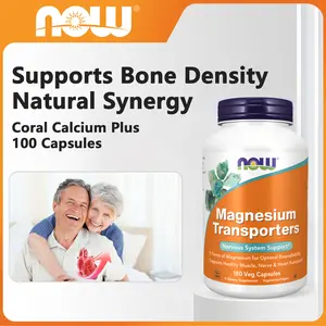 NOW Foods Supplements, Magnesium Transporters with 5 Forms of Magnesium for Optimal Bioavailability, 180 Veg Capsules