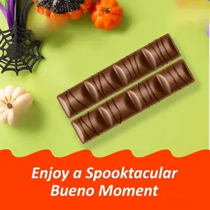 Kinder Bueno Milk Chocolate & Hazelnut Cream 20-Pack, 2 Individually Wrapped Bars Per Pack, 1.5 oz Each, Crispy Wafer with Creamy Hazelnut Filling, Perfect for Sharing - Bonbon