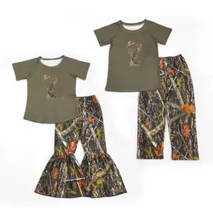 Camo Hunting Deer Print Girls set