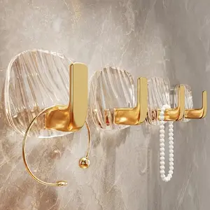 4 Pack Self-Adhesive Wall Hooks, Waterproof Design, Durable for Home Use, Perfect for Towels Jackets Backpacks, Keep Your Space Organized