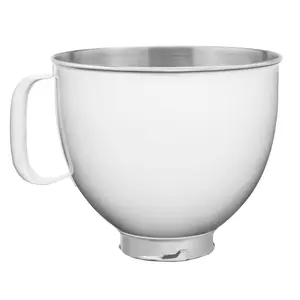 KitchenAid 5-Quart White Stainless Steel Bowl | Fits 4.5-Quart & 5-Quart KitchenAid Tilt-Head Stand Mixers