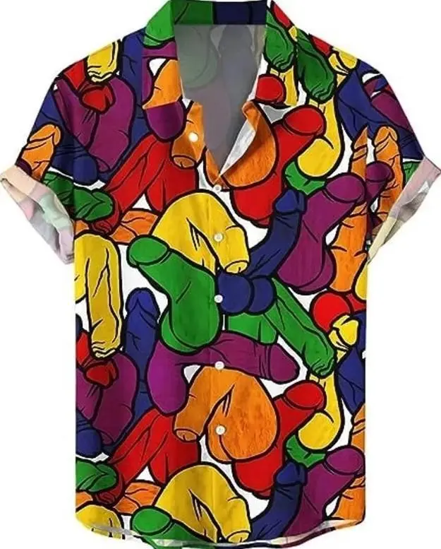 3D Printed Funny Men Hawaiian Shirt, Funny Hawaii Shirt, Hawaii Shirt