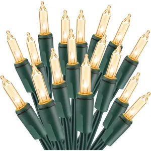 Clear Christmas Lights, 69.6ft 300Ct Warm White Incandescent Christmas String Lights, Connectable 120V UL Certified Indoor Xmas Tree Lights for Outdoor Wedding Party Decor, Green Wire