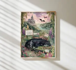 Abraxos Flower Market, Wildflowers, Throne of Glass Art Print, Sarah J. Maas, TOG Merch, Bookish Wall Art, Fantasy Art Poster Prints (Unframed)