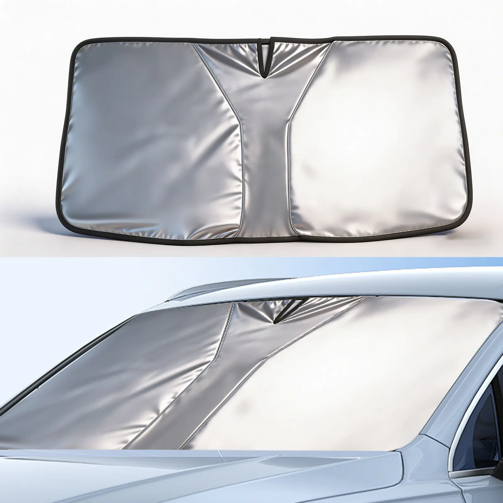 Car Windshield Sun Shade, Reflector Sunshade Offers Ultimate Protection for Car Interior, Cool Car Reflective Sun Blocker For Car, SUV, Hatchback