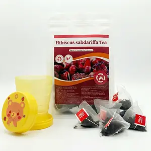 Hibiscus sabdariffa Tea Hibiscus Tea Bags  - Dried Hibiscus Flower Herbal Tea, 100% Natural Ingredients, NoAdditives, Naturally Caffeine Free, Clean & PureTea Bags Cooling Relief Herbal Beverage Fruit body beauty passion