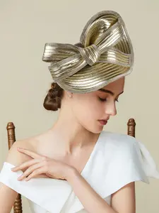 Fascinator Hat for Women Tea Party Feather Headwear Ribbon Mesh Veil Headband Hair Clip for Wedding Cocktail Derby Hat Formal Dress Headwear Chic Headbands