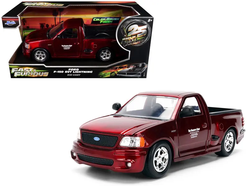 Ford F-150 SVT Lightning Pickup Color Brush Finish 25 Anniversary "Fast & Furious" 1/24 Diecast by Jada  SKU: 37876