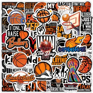 50pcs Motivational Phrase Basketball Sports Series Stickers, Decal Sticker, Sticker Decals, Sticker Custom, Suitable for Faith Based Designs Such As Scrapbooks, Diaries, Laptops, Water Bottles, Cars, Etc., with Positive Messages As Gifts