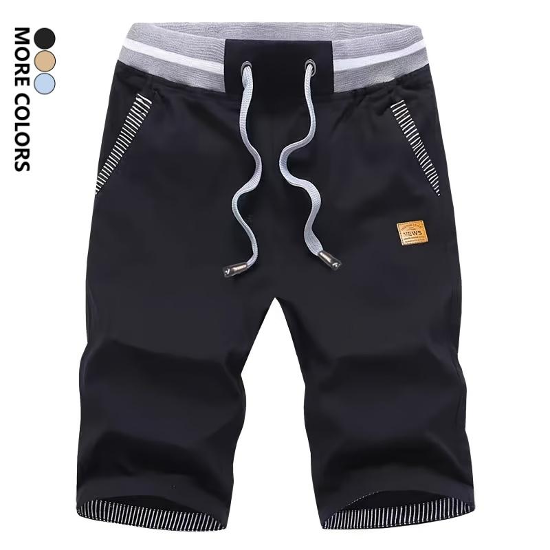 Men&rsquo;s summer casual shorts&mdash;trendy patchwork design, classic versatile fit, mid-length for a leg-flattering look. Suitable for home, walking, vacations, and everyday commuting.