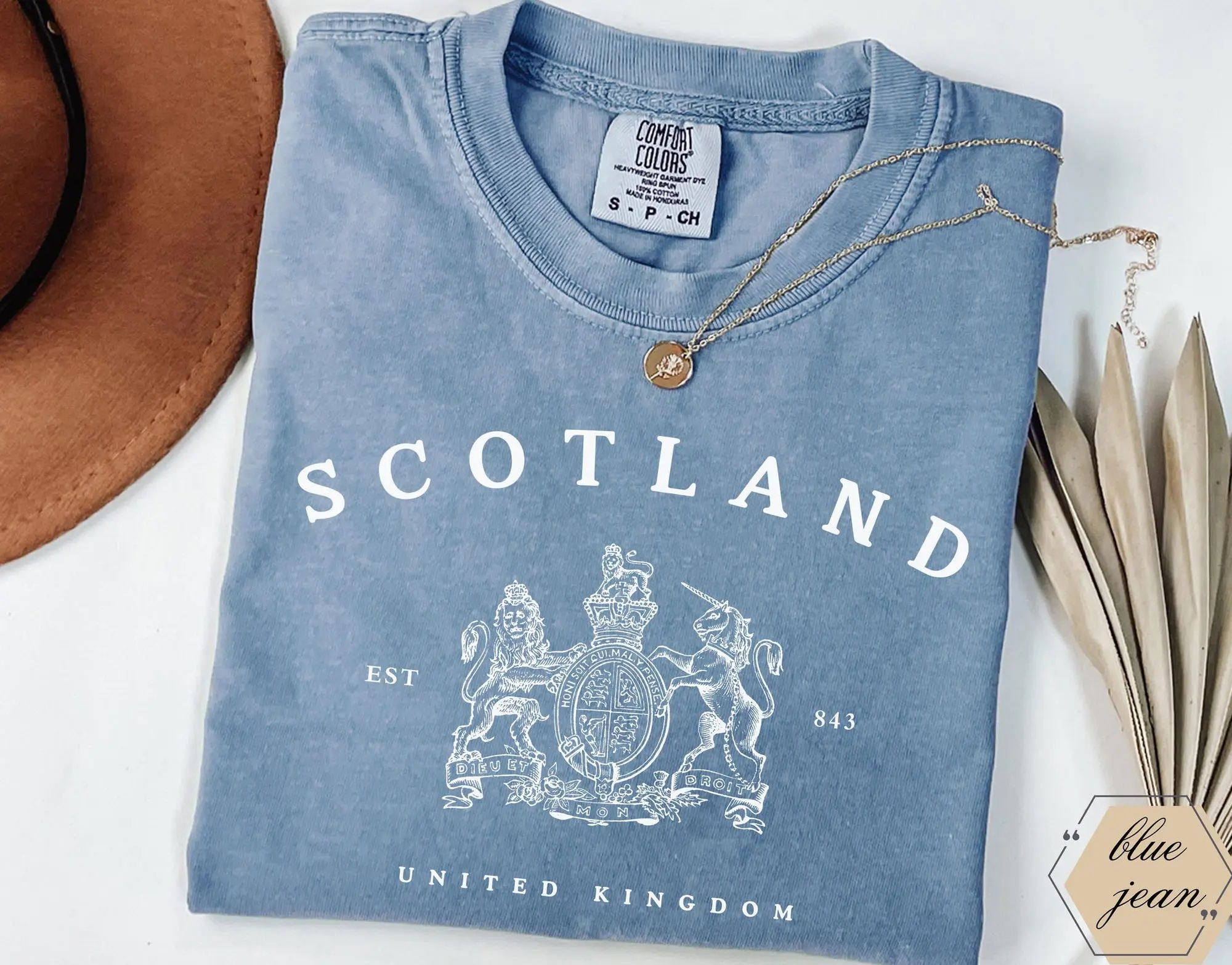 Scotland Tshirt, United Kingdom Shirt, Crewneck Scotland, Matching Gifts Family Trip, Edinburgh Souvenir, Scotland Gift for Scottish Lover
