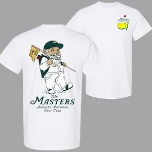 2026 Masters Augusta National Golf Club T-Shirt, Both Sided Graphic Tee, Vintage Caddie Illustration Shirt, Unisex 100% Cotton Oversized Washed Tee, Premium Golf Apparel, Gift for Golf Lovers, Golf Fan Collectible Shirt, Men Women Streetwear Top